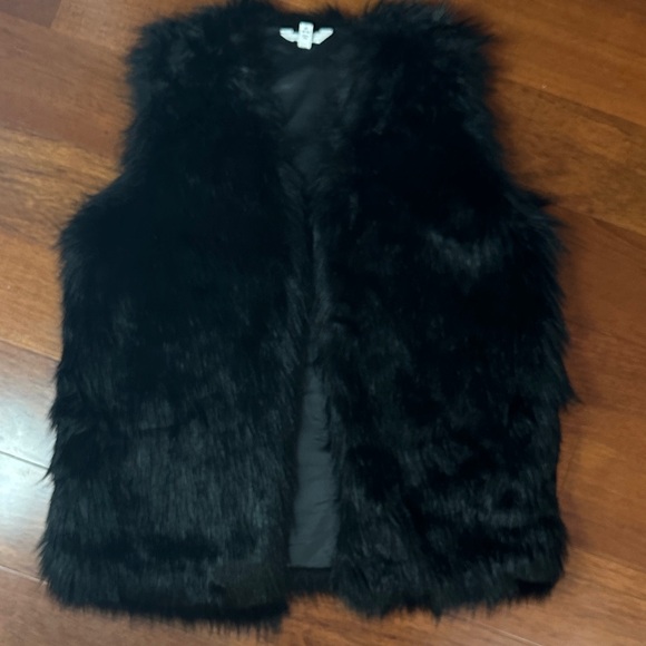 Other - Black Faux Fur Vest-Size Medium- NWT
